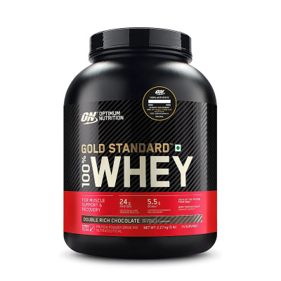 ON (Optimum Nutrition) Gold Standard 100% Whey Protein 5 Lbs Double Rich Chocolate